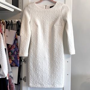 Textured Long Sleeve Mini Dress